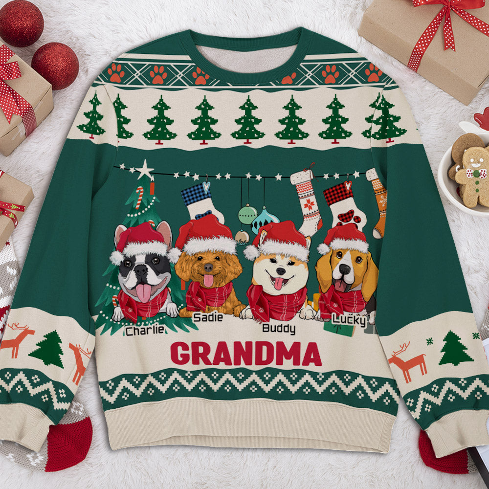 Personalized Custom All-Over-Print Winter Sweatshirt for Dads and Moms