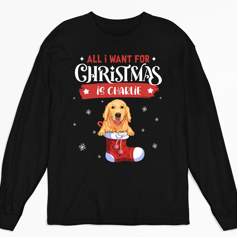 Christmas Wishlist - Personalized Custom Long Sleeve T-Shirt for Pet Lovers