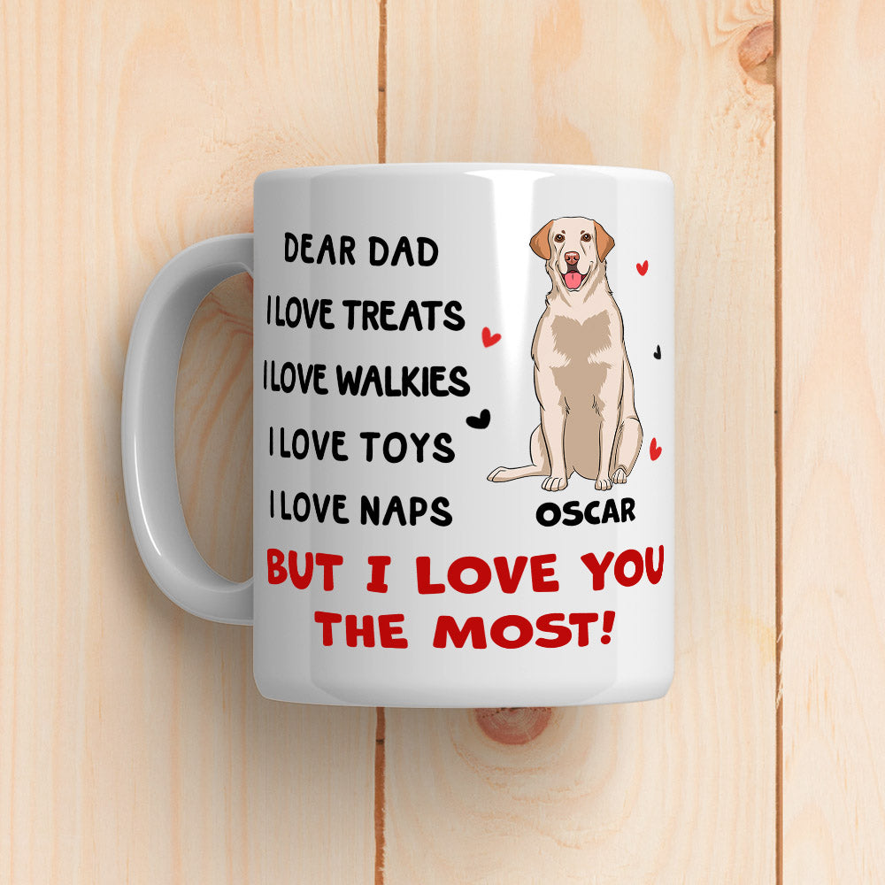 I Love You The Most - Exquisite Personalized Custom 11oz Coffee Mug for Pet Lovers
