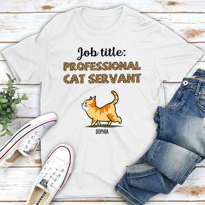 Exclusive Personalized Custom Unisex Professional Cat Servant T-shirt - Ideal for Pet Lovers