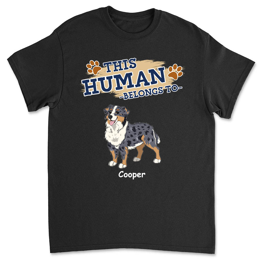 This Human 2 - Customizable Personalized Unisex 5.3 oz T-shirt for Pet Lovers