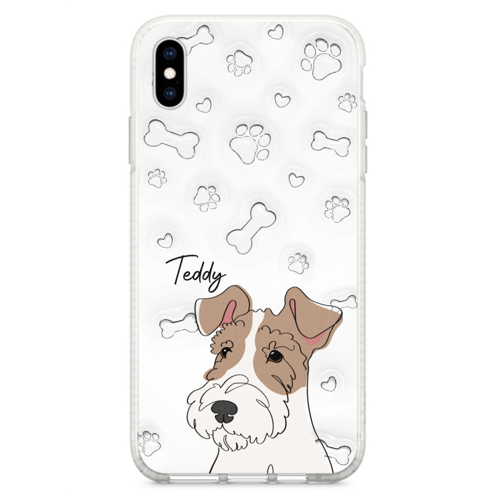 Dog Line - Exclusively Personalized Custom 3D Inflated Effect Phone Case for a Fashionable Look