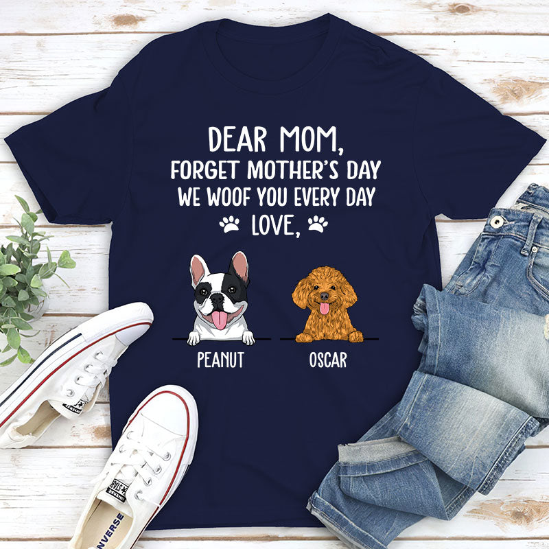 I Woof You Dog Mom - Personalized Custom Unisex 5.3 oz T-shirt for Pet Lovers