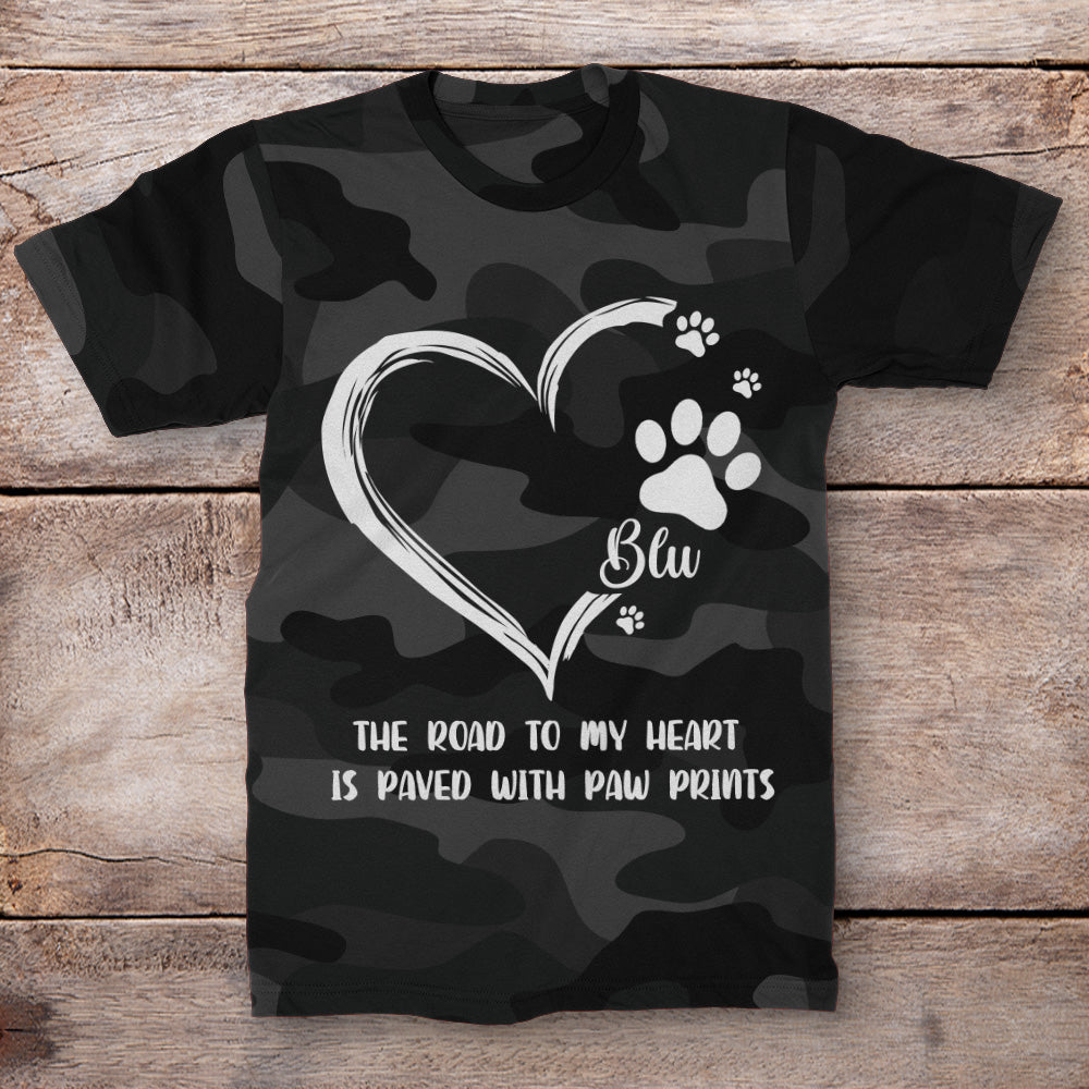 The Road To My Heart Camo - Exclusive Personalized Custom All-over-print Comfort T-shirt