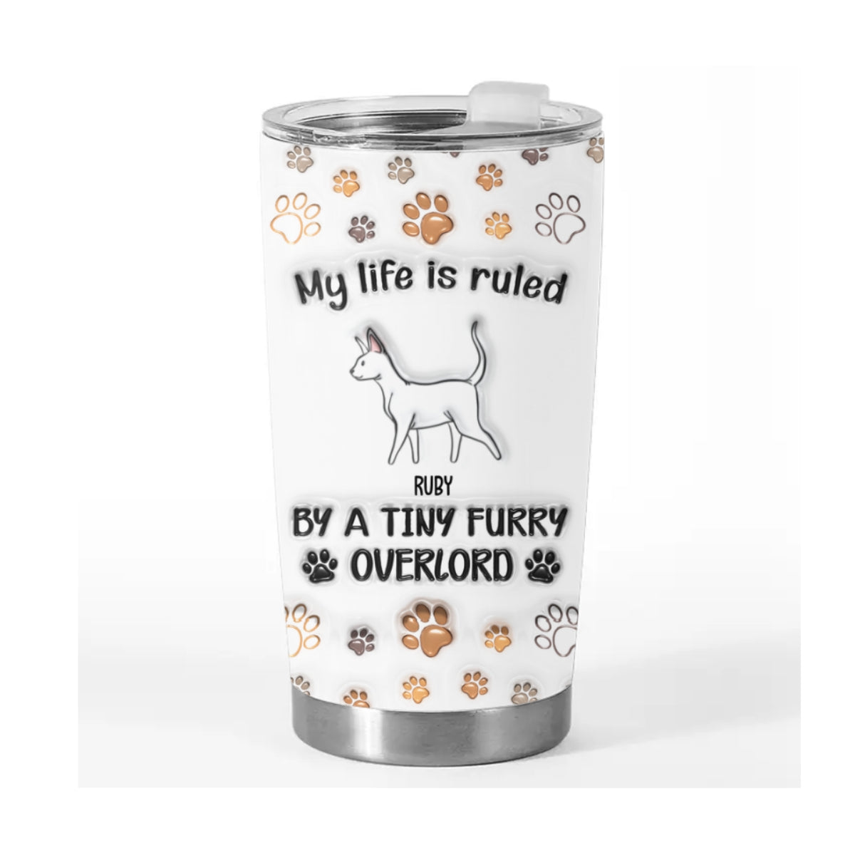 Your Overlords - Personalized Custom 3D Inflated Effect 20oz Stainless Steel Tumbler with Thousands of Cool Designs
