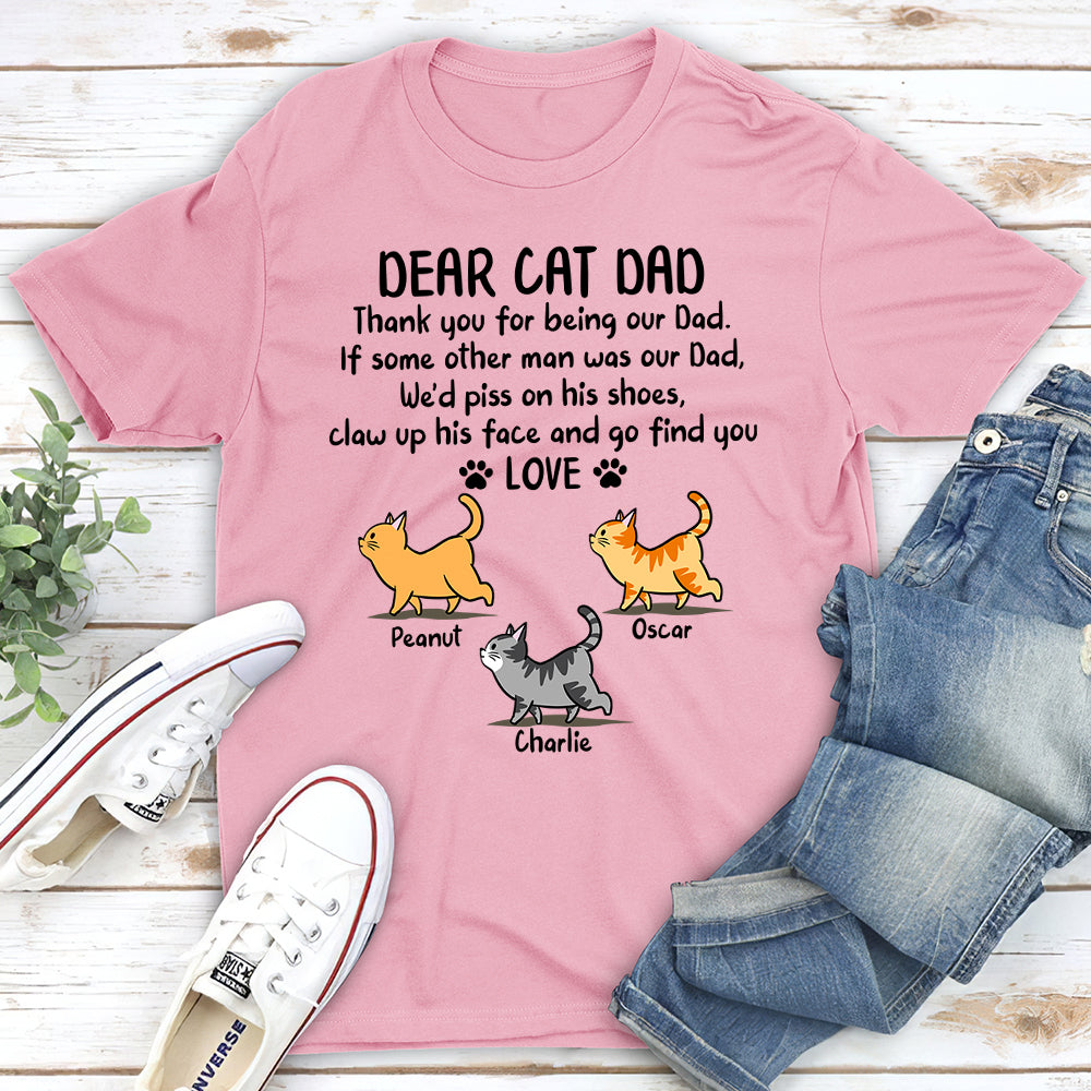 Being Cat Dad - Personalized Custom Unisex 5.3 oz T-shirt for Pet Lovers