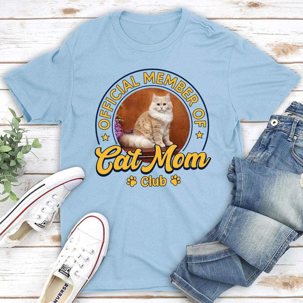 Exclusive Member Of Cat Mom Club Personalized Custom Unisex Photo T-shirt