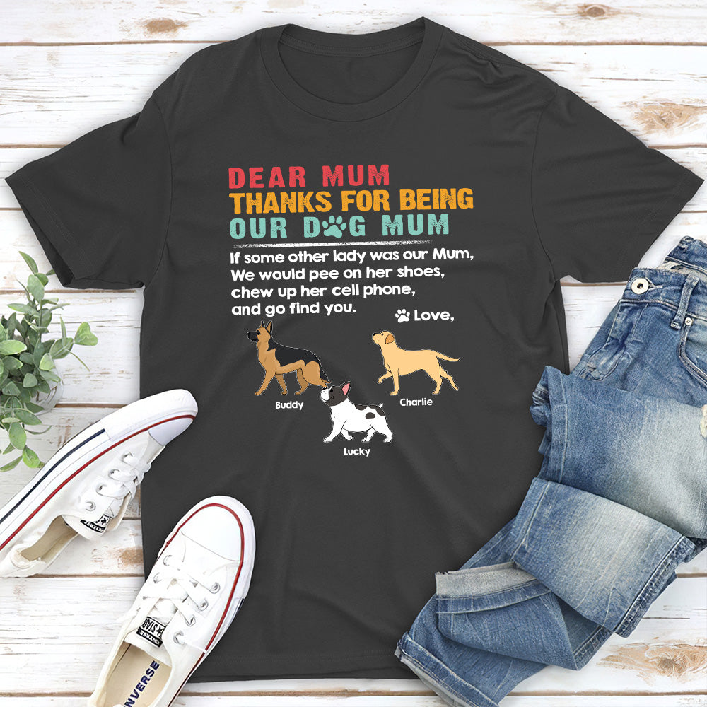 Dear Dad Mom Mum - Personalized Custom Unisex 5.3 oz T-shirt for Pet Lovers