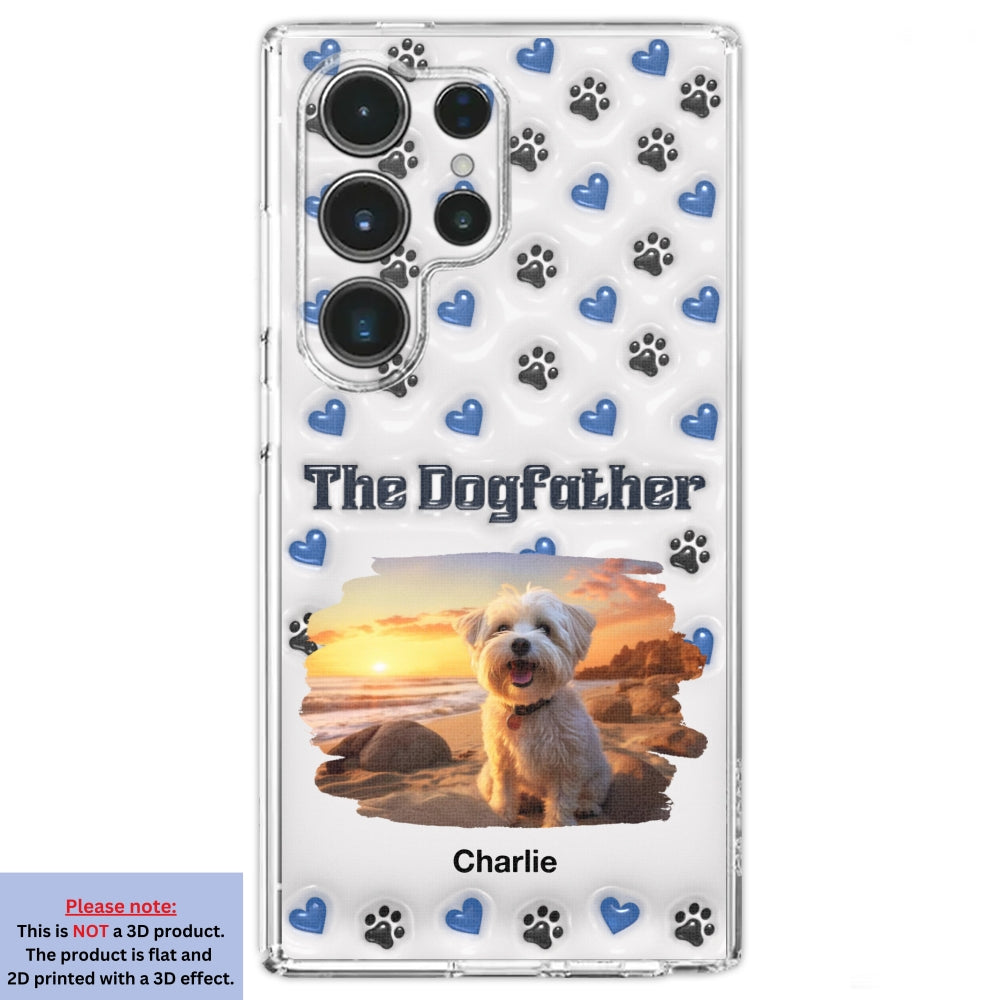 Handsome Dog Dad Personalized 3D Inflated Effect Custom Phone Case for Stylish Protection