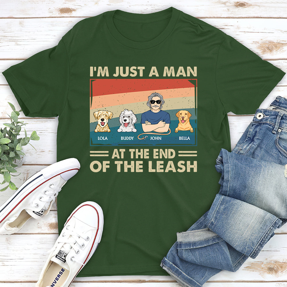 Dog Dad Personalized Custom Unisex Heavy Cotton 5.3 oz The Leash T-shirt