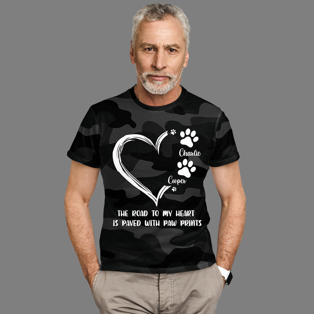 The Road To My Heart Camo - Exclusive Personalized Custom All-over-print Comfort T-shirt
