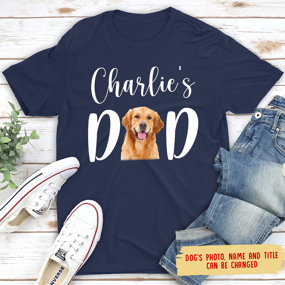 Unique Personalized Custom Photo Unisex Dog Mom/Dad T-shirt