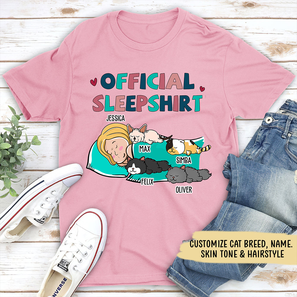 Cat Official Personalized Custom Premium Sleepshirt - Men's 4.2 oz Lightweight T-shirt
