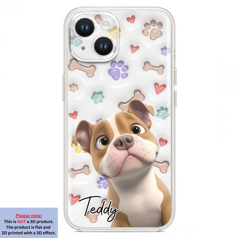 Adorable Baby Dogs - Personalized Custom 3D Inflated Effect Phone Case for Stylish Protection