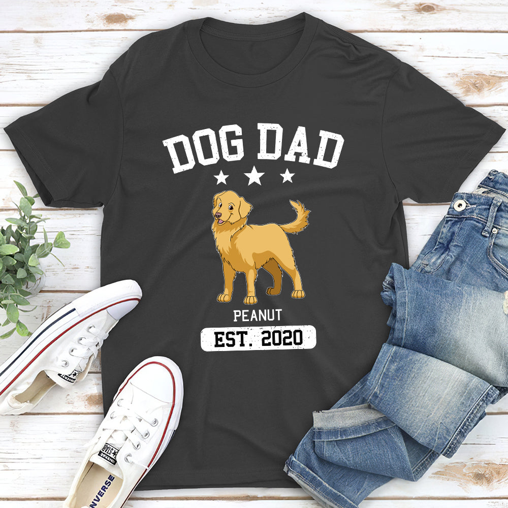 Dog Dad Grunge - Personalized Custom Unisex Heavy Cotton 5.3 oz T-shirt