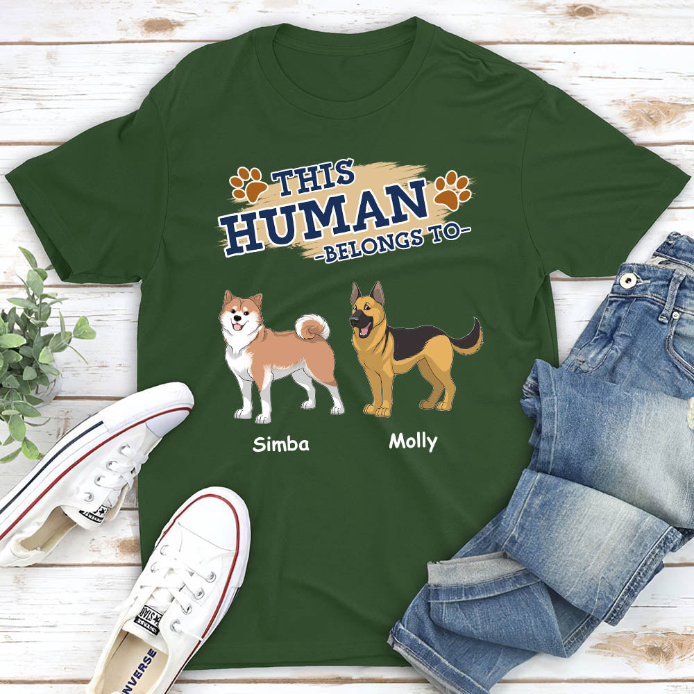 This Human 2 - Customizable Personalized Unisex 5.3 oz T-shirt for Pet Lovers