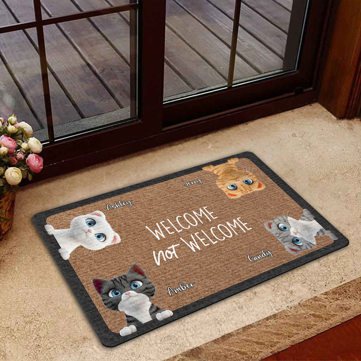 Personalized Custom Pet Doormat: Welcome or Not Welcome