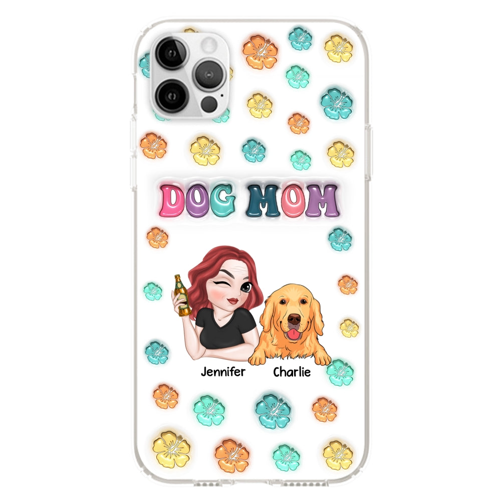Dog Mom Summer: Exclusive Personalized Custom 3D Inflated Effect Phone Case for Stylish Protection
