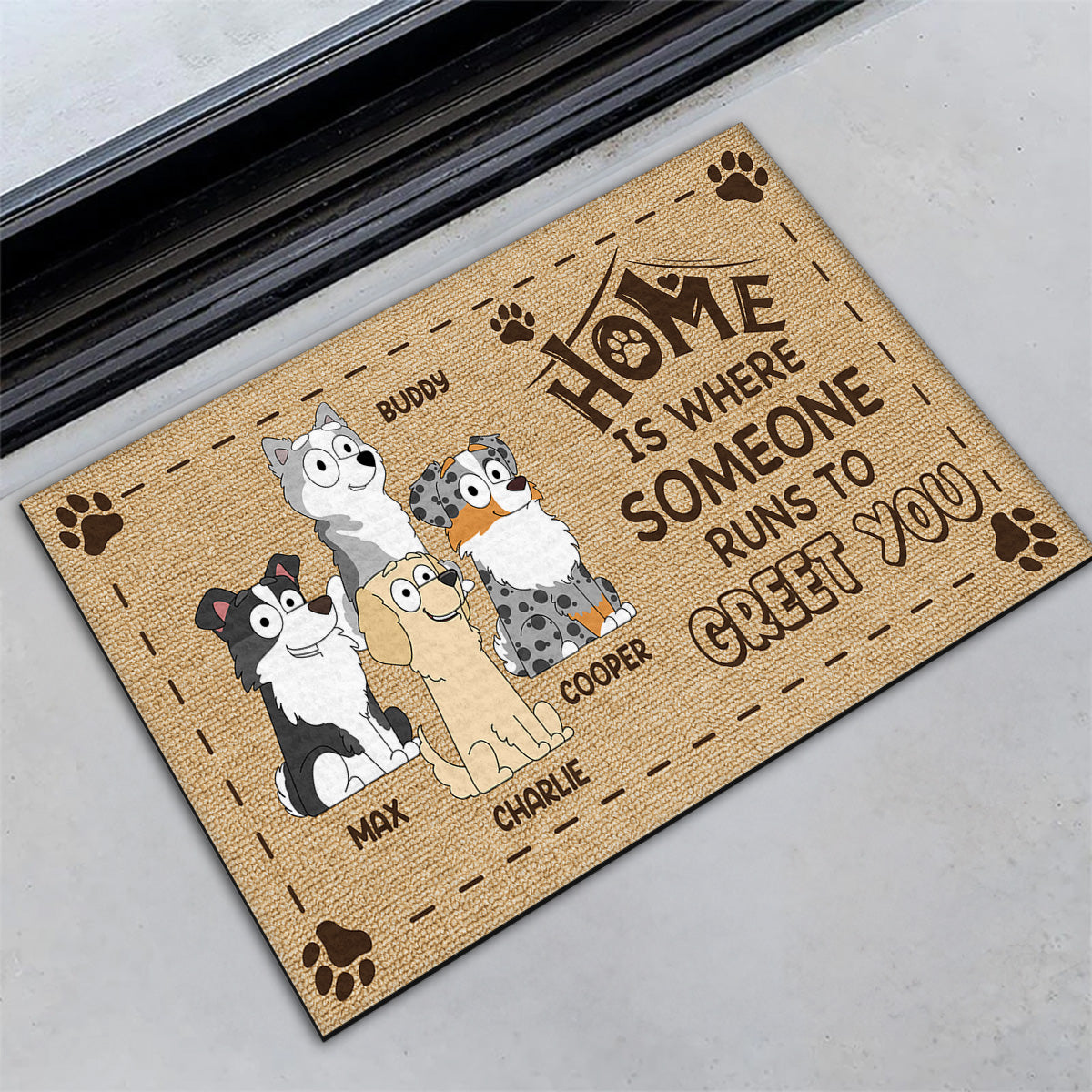 Home Is Where - Personalized Custom Doormat with Your Beloved Pet's Picture