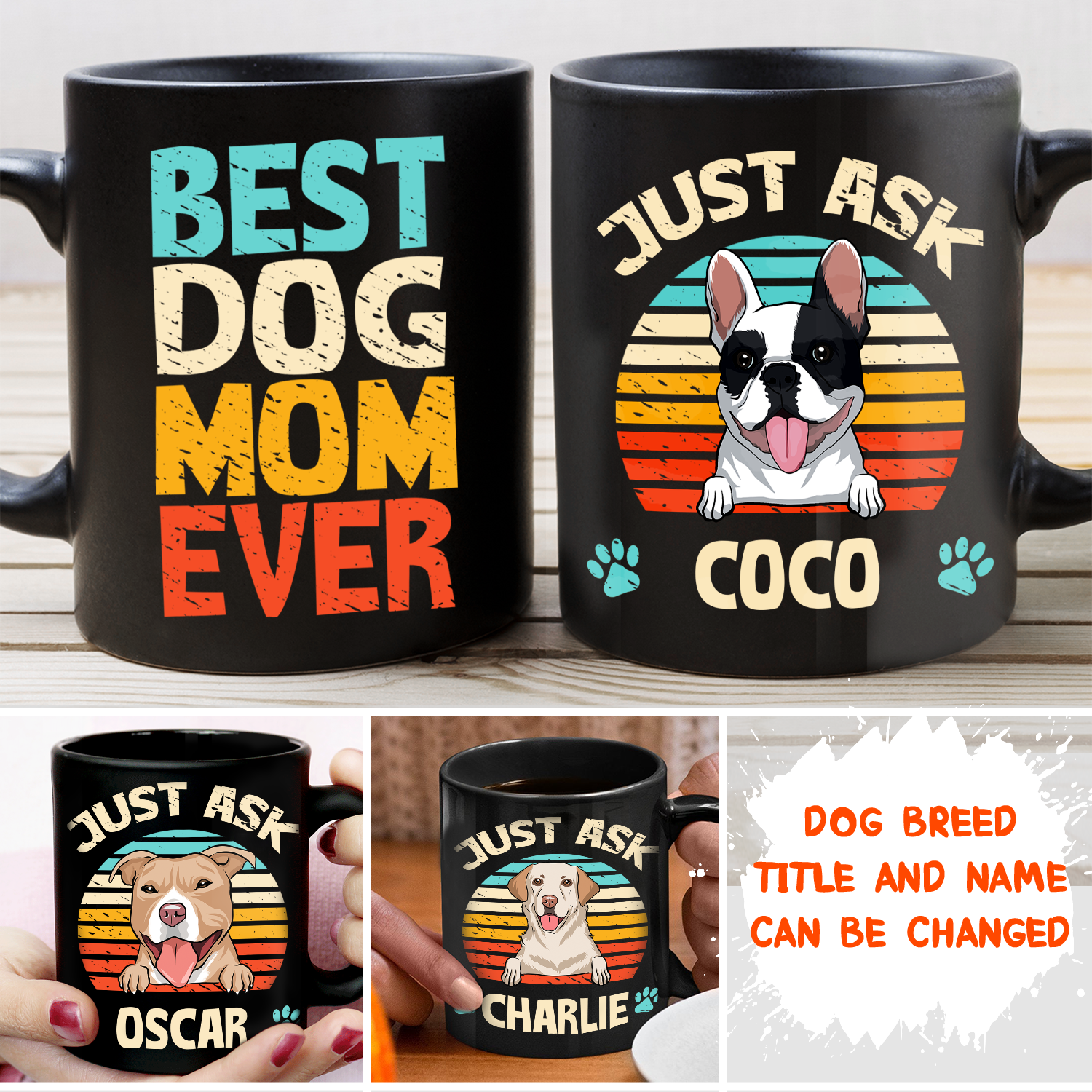 Best Dog Dad/Mom Ever - Personalized 11oz & 15oz Ceramic Coffee Mug