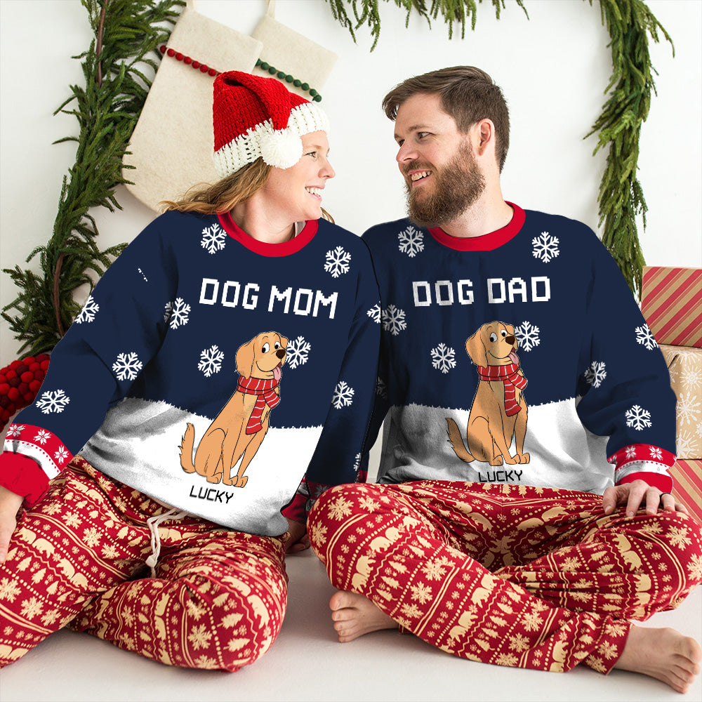 Pets In Winter - Personalized Custom All-Over-Print Unisex 8.8 oz Polyester Blend Sweatshirt