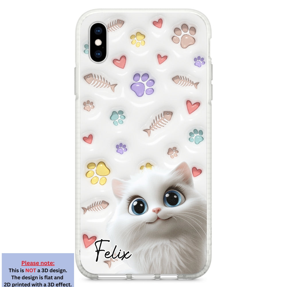Adorable Baby Cat - Customizable 3D Inflated Effect Personalized Phone Case