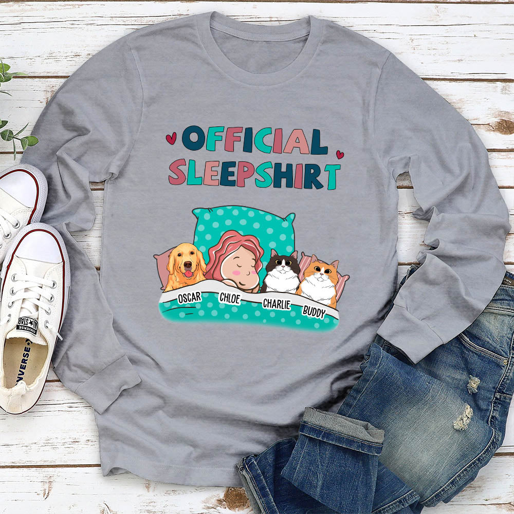 Personalized Custom Long Sleeve Pet Official Sleepshirt - Ideal Gift for Pet Lovers