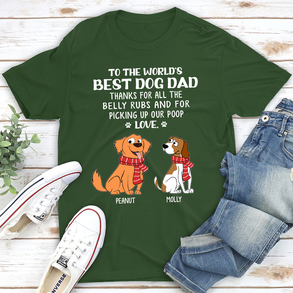 The Belly Rubs - Personalized Custom Unisex 5.3 oz T-Shirt for Pet Lovers
