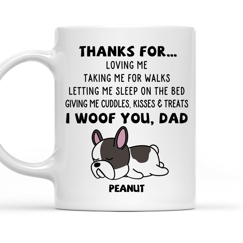 Thanks For Loving Me - Personalized Custom 11oz & 15oz Coffee Mug for Pet Lovers