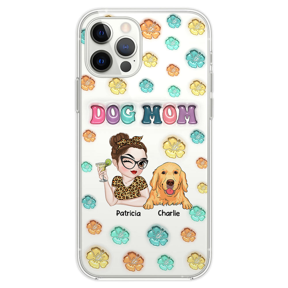 Dog Mom Summer: Exclusive Personalized Custom 3D Inflated Effect Phone Case for Stylish Protection