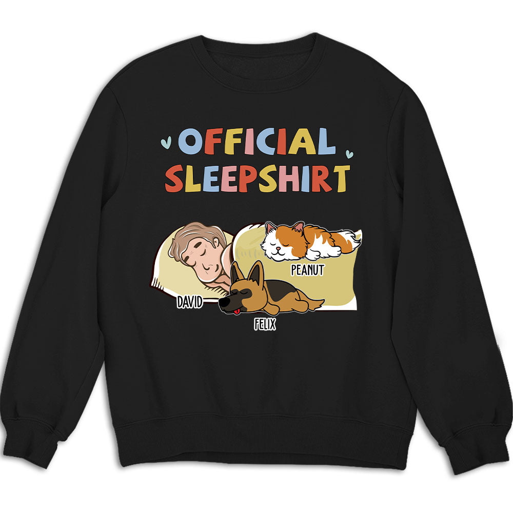 Sleeping Pet Personalized Custom Sweatshirt Version 2 - 8.0 oz Unisex Perfect Gift