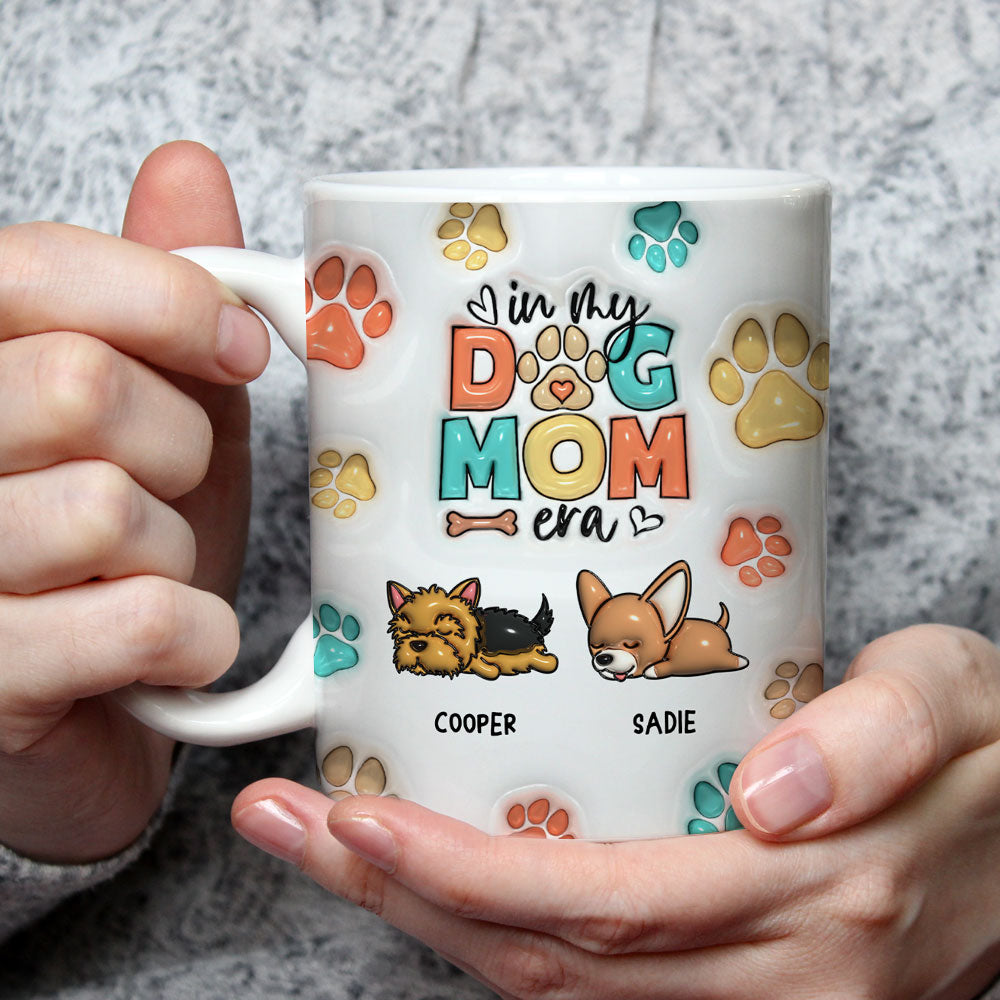 Dog Mom Era - Exquisite Personalized Custom 3D Inflated Effect Ceramic Mug in 11oz and 15oz Sizes