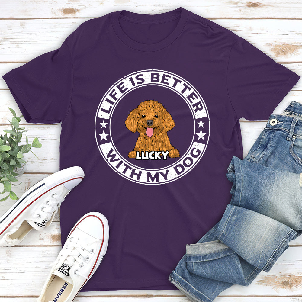 Better Life - Customizable Unisex Personalized T-shirt for Pet Lovers