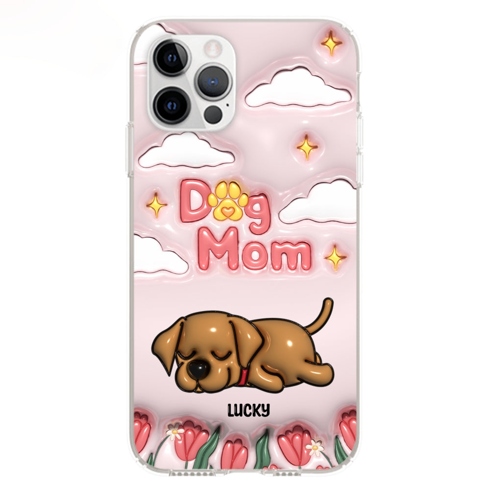 I Love My Dog Mom - Unique Personalized Custom 3D Inflated Effect Phone Case for Fashion - Conscious Users