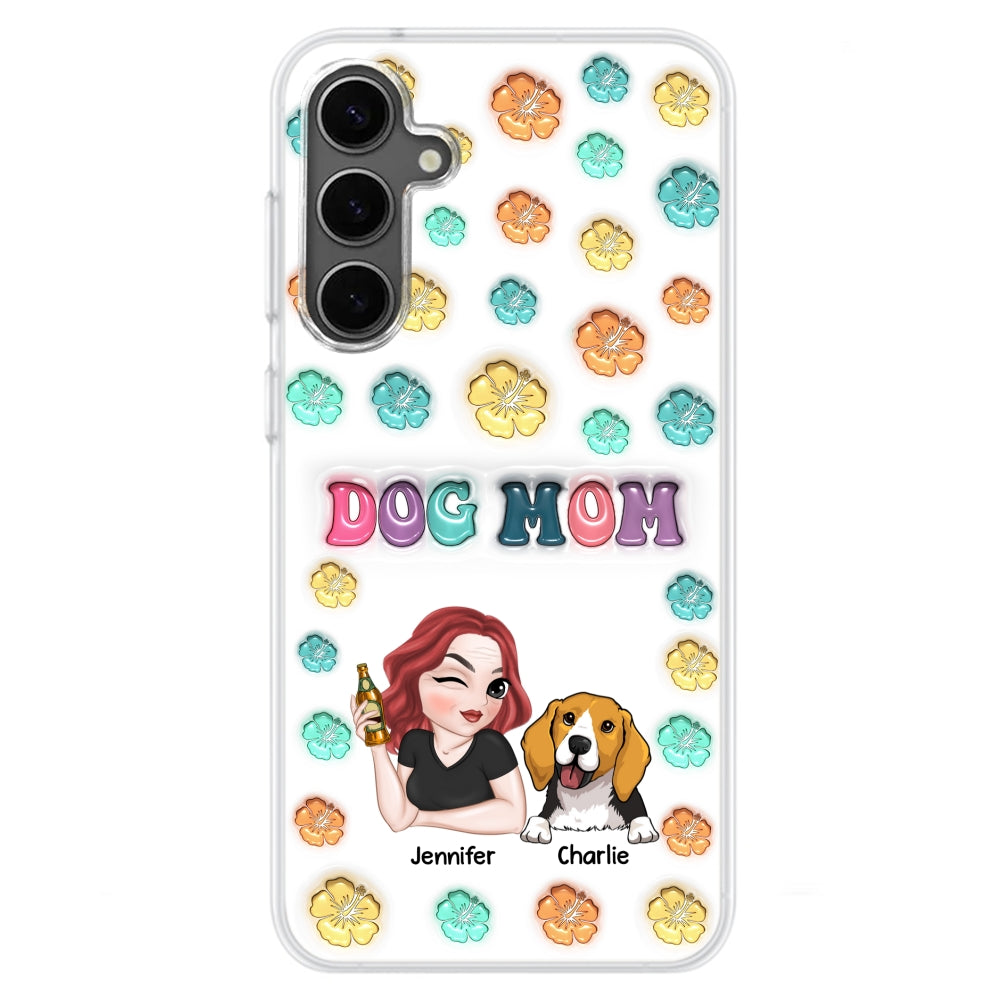 Dog Mom Summer: Exclusive Personalized Custom 3D Inflated Effect Phone Case for Stylish Protection