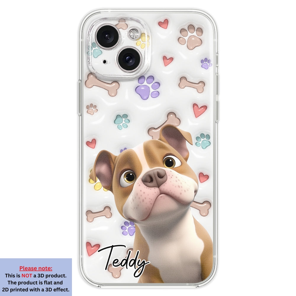 Adorable Baby Dogs - Personalized Custom 3D Inflated Effect Phone Case for Stylish Protection