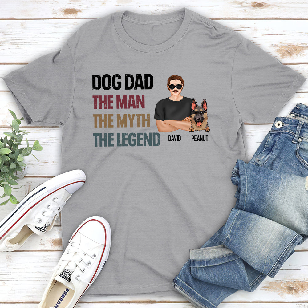 Dog Dad Legend - Customizable Unisex Personalized T-shirt for Pet Lovers