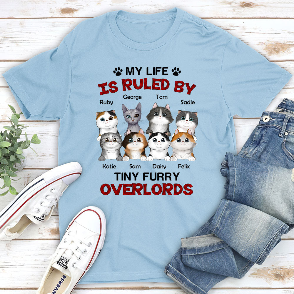 Tiny Furry Overlords - Customizable Personalized Unisex 5.3 oz T-shirt