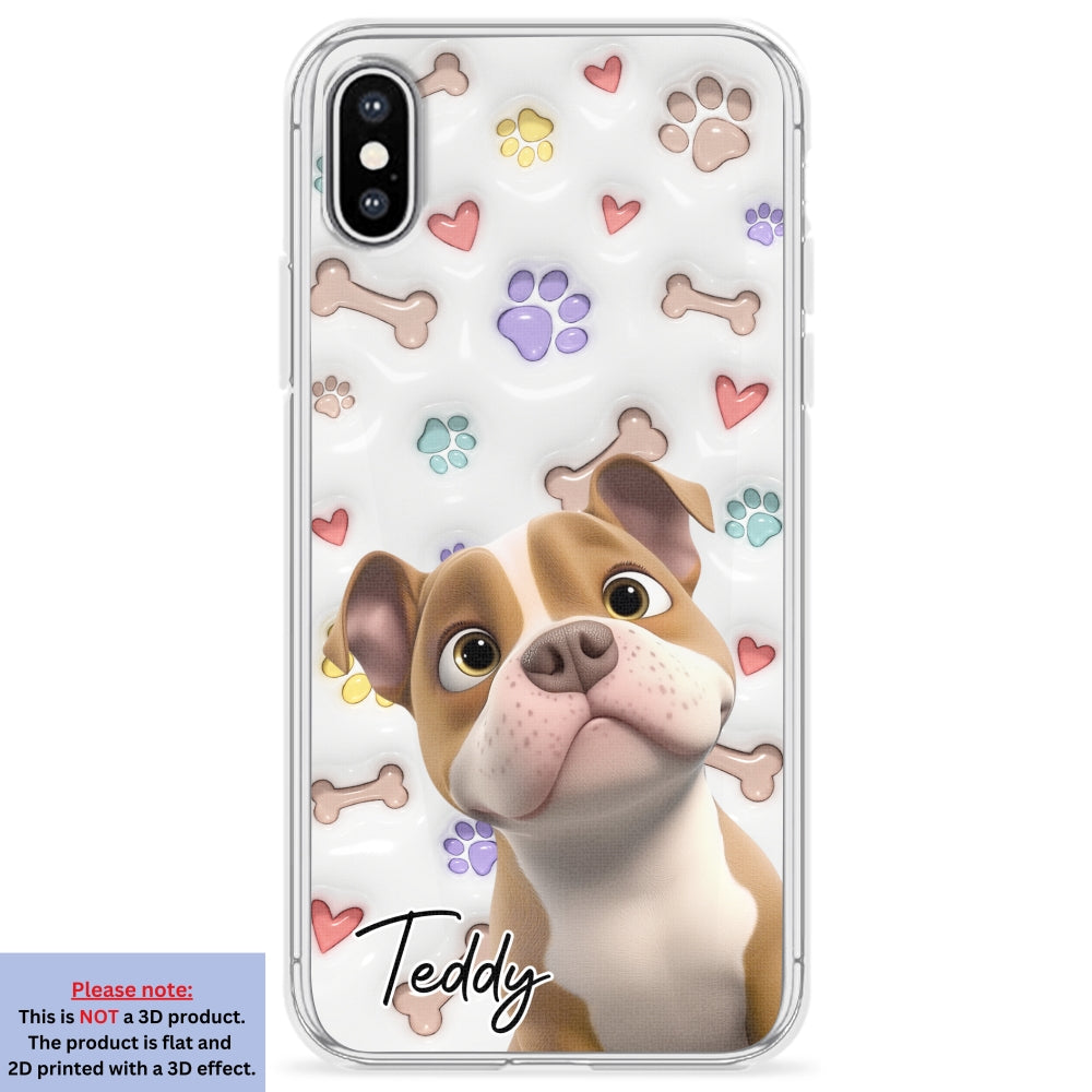 Adorable Baby Dogs - Personalized Custom 3D Inflated Effect Phone Case for Stylish Protection