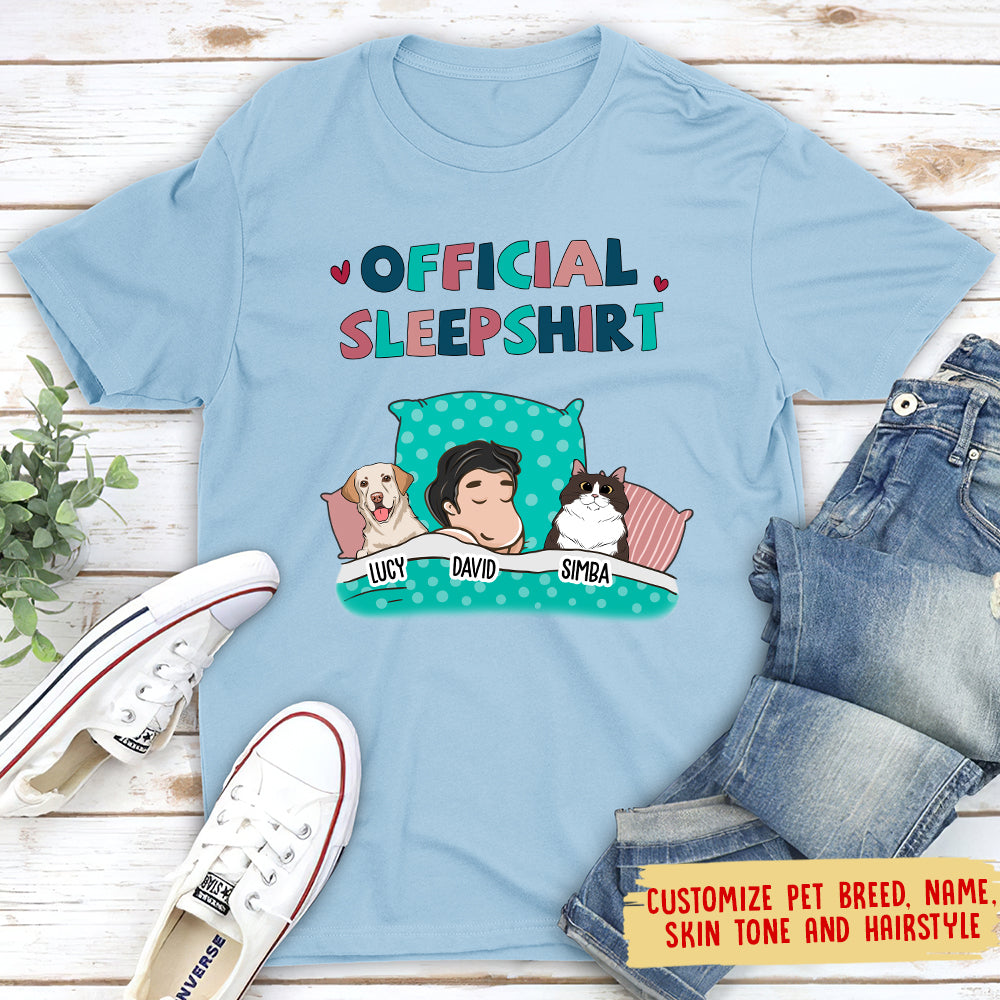 Personalized Custom Unisex Pet Official Sleepshirt - Ideal Gift T - shirt