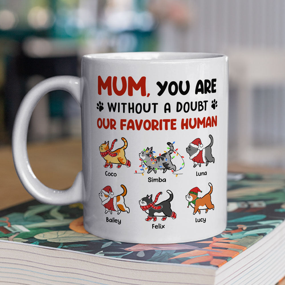 Favorite Human No Doubt - Customizable Personalized Ceramic Coffee Mug for Pet Lovers