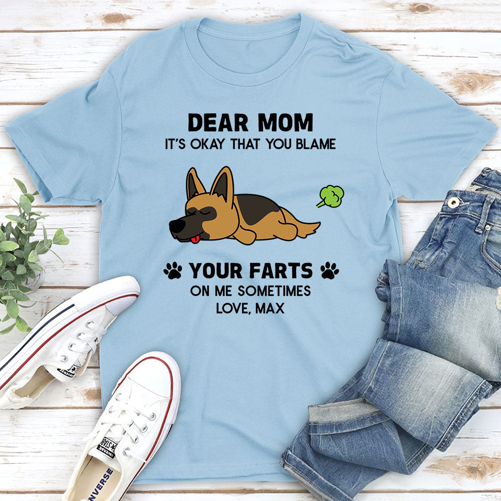 Blame On Dog - Personalized Custom Unisex 5.3 oz T-shirt for Pet Lovers