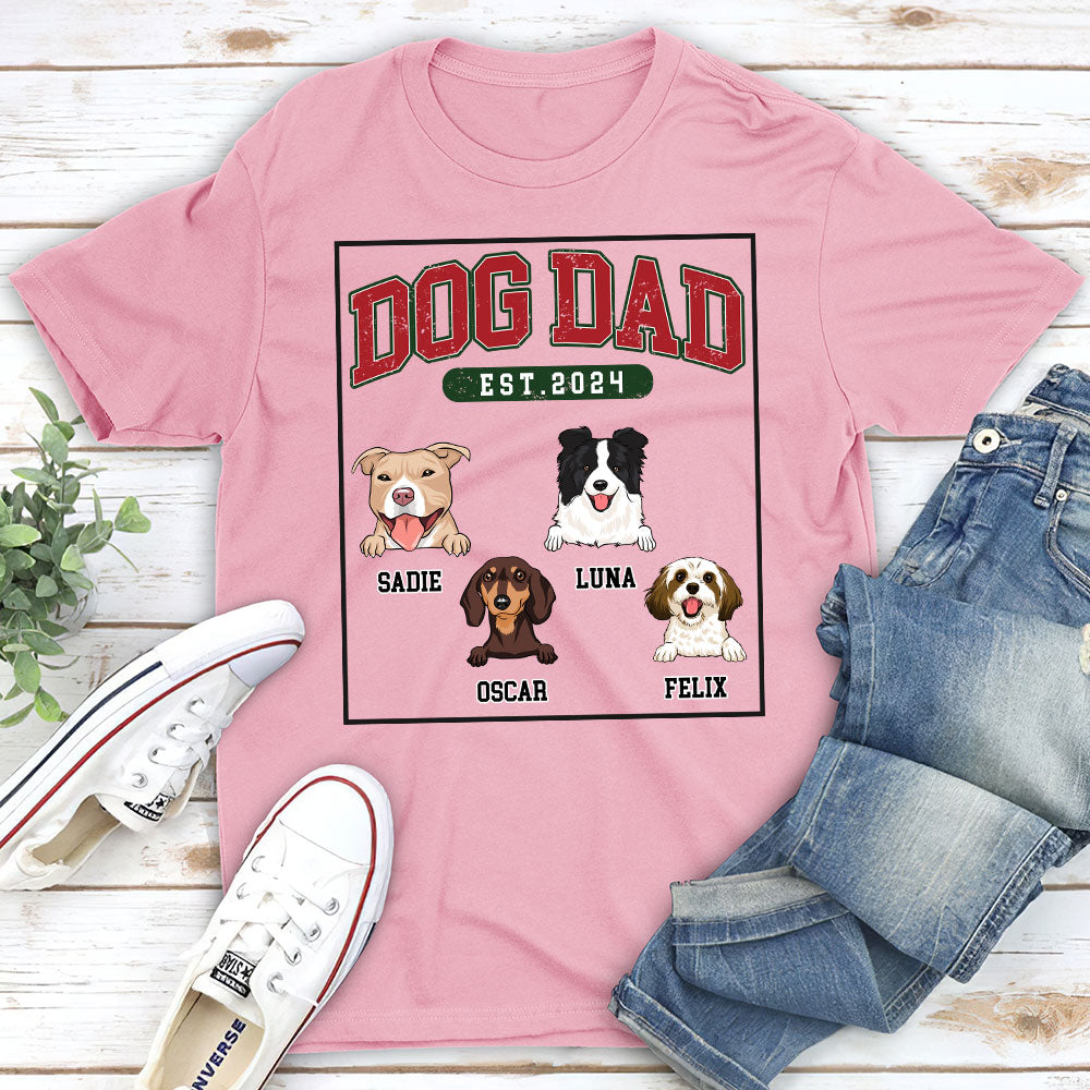 Love You My Mom Dad - Personalized Custom Unisex 5.3 oz T-shirt for Pet Lovers