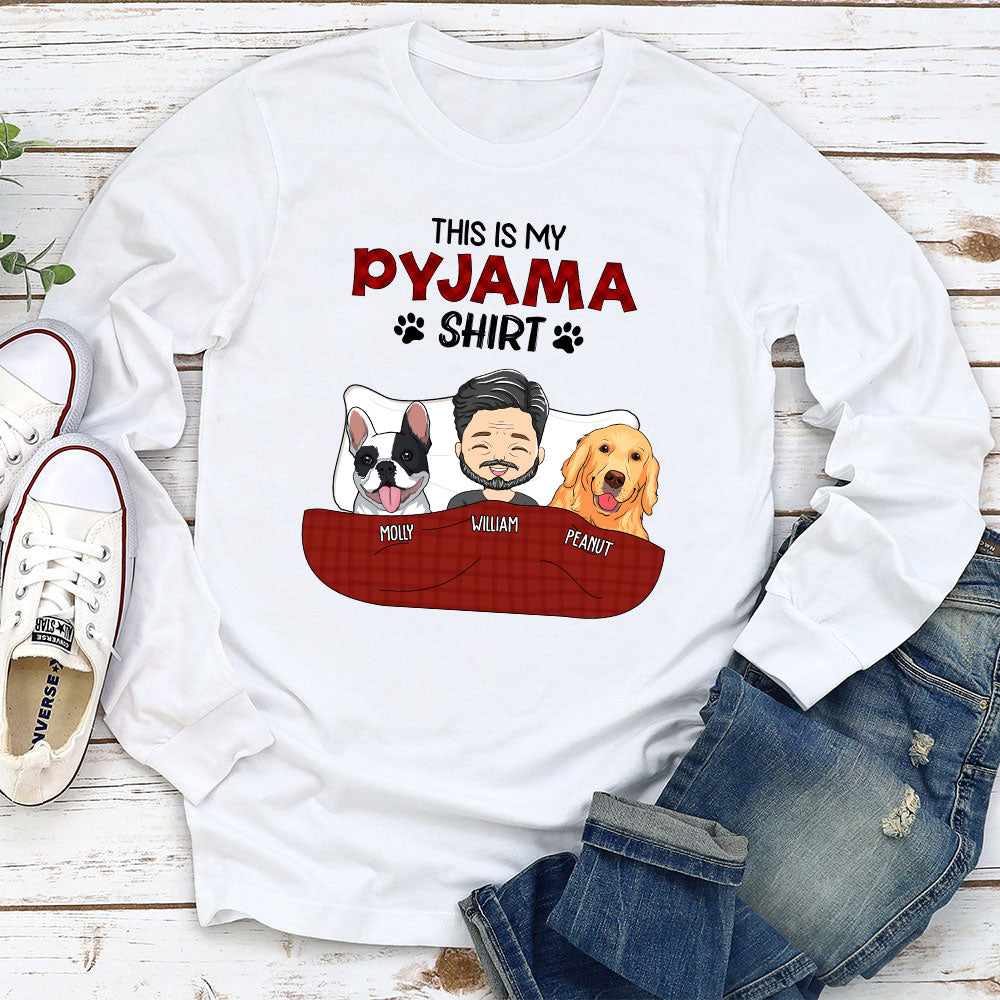 Personalized Custom Long Sleeve Pyjama Shirt - Ideal Gift for Pet Lovers
