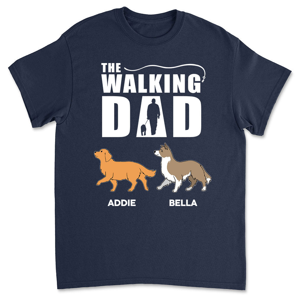 The Walking Dad - Personalized Custom Unisex 5.3 oz T-shirt for Pet Lovers
