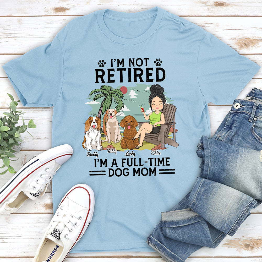 Full-time Dog Mom - Exclusive Personalized Custom Unisex T-Shirt for Pet Lovers