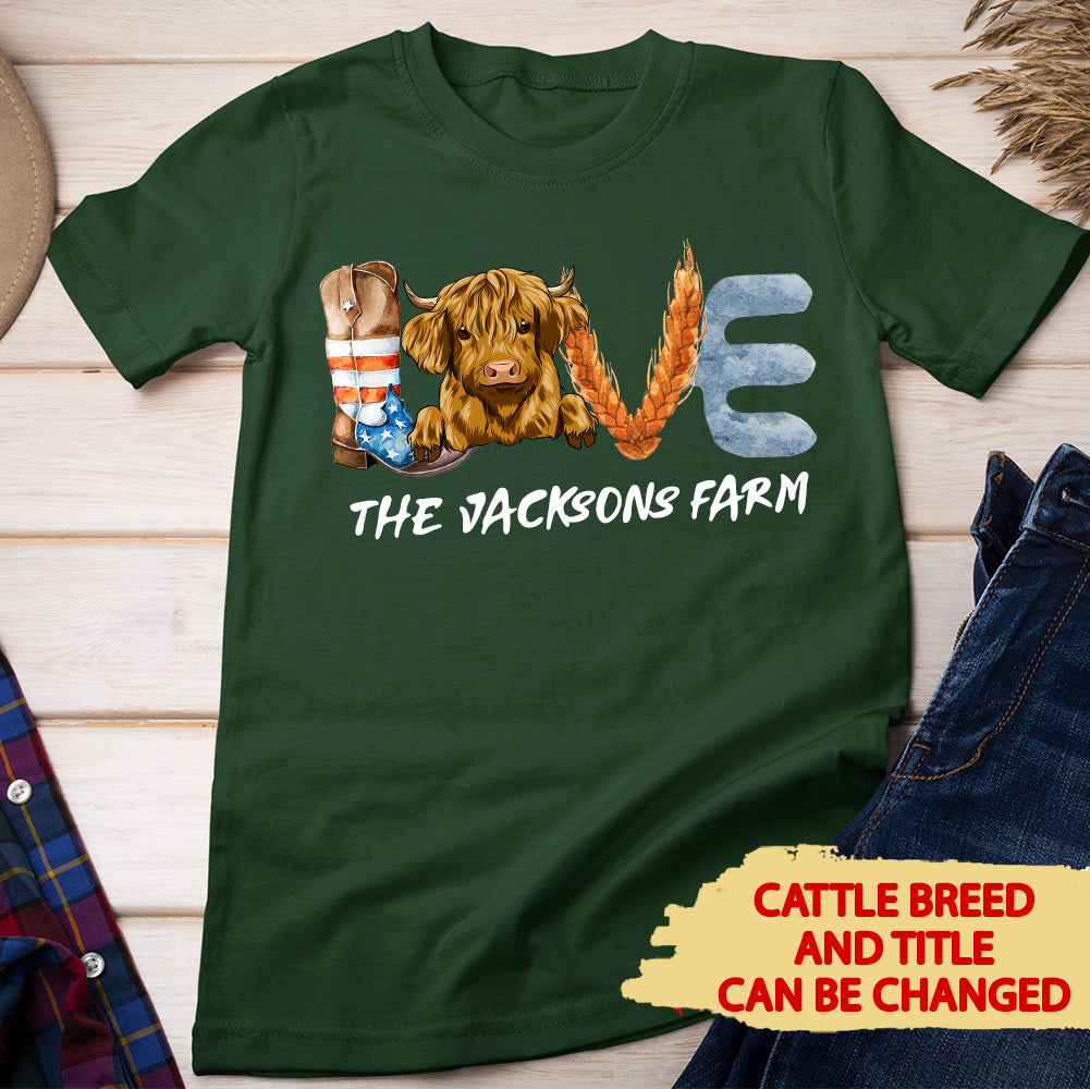Love Farm - Customizable Unisex 5.3 oz Personalized T-shirt for Pet Lovers