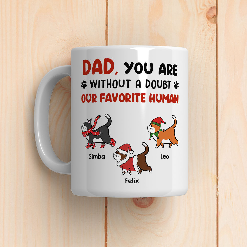 Favorite Human No Doubt - Customizable Personalized Ceramic Coffee Mug for Pet Lovers