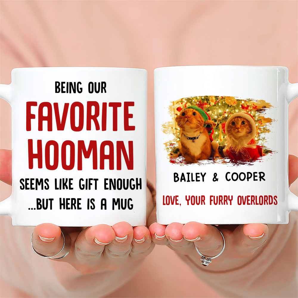 Being Favorite Hooman - Customizable Personalized Ceramic Coffee Mug for Pet Lovers