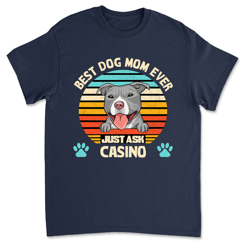 Best Dog Dad/Mom Ever - Personalized Custom Unisex 5.3 oz T-shirt for Pet Lovers